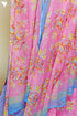 Kota Doria Dupatta With Floral Block Print
